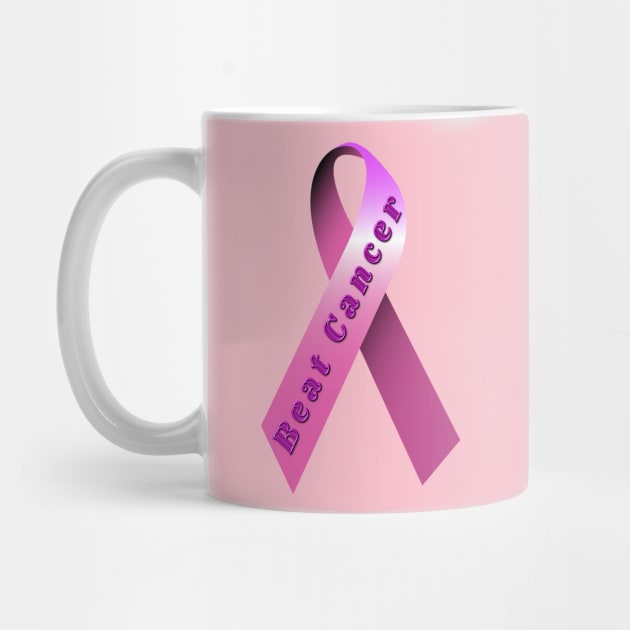 pink breast cancer ribbon by DrewskiDesignz